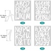 image:imageOutus 576 Pcs 8 Sheets Letters Stickers Vinyl Alphabet Number Decals Back to School Supplies for Water Bottles Cups Mailbox Scrapbooking Bulletin Board Classroom DecorBlack1 InchWhite
