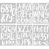 image:imageOutus 576 Pcs 8 Sheets Letters Stickers Vinyl Alphabet Number Decals Back to School Supplies for Water Bottles Cups Mailbox Scrapbooking Bulletin Board Classroom DecorBlack1 InchWhite