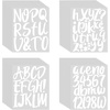 image:imageOutus 576 Pcs 8 Sheets Letters Stickers Vinyl Alphabet Number Decals Back to School Supplies for Water Bottles Cups Mailbox Scrapbooking Bulletin Board Classroom DecorBlack1 InchWhite