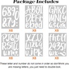 image:imageOutus 576 Pcs 8 Sheets Letters Stickers Vinyl Alphabet Number Decals Back to School Supplies for Water Bottles Cups Mailbox Scrapbooking Bulletin Board Classroom DecorBlack1 InchWhite