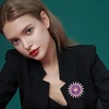image:imageQCWN Large Flower Brooches and Pins for Women Vintage Rhinestone Sunflower Brooch Costume Jewelry Lapel Hat Pins for Wedding Dresses Bouquet Gifts1Pcs Purple Sunflower