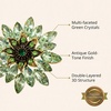 image:imageQCWN Large Flower Brooches and Pins for Women Vintage Rhinestone Sunflower Brooch Costume Jewelry Lapel Hat Pins for Wedding Dresses Bouquet Gifts1Pcs Olive Green