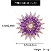 image:imageQCWN Large Flower Brooches and Pins for Women Vintage Rhinestone Sunflower Brooch Costume Jewelry Lapel Hat Pins for Wedding Dresses Bouquet Gifts1Pcs Purple Sunflower