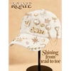 image:imageRQAYE Silver Shoe Charms for Sneakers Junk Socks Charms Kit Brooches and Pins for Women Pearl and Rhinestone Sock Charm with Safety PinsDIY Accessories for Decorating and Personalizing SocksGolden
