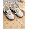 image:imageRQAYE Silver Shoe Charms for Sneakers Junk Socks Charms Kit Brooches and Pins for Women Pearl and Rhinestone Sock Charm with Safety PinsDIY Accessories for Decorating and Personalizing SocksSliver