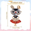 image:imageRhinestone Lady Rabbit Brooch Dainty Cute Christmas Jewelry Crystal Easter Bunny Lapel Pin Party Costume Accessories for Graduation Souvenir Gift Honors Day HalloweenRed