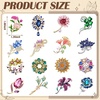 image:imageSasylvia 16 Pcs Women Brooch Set Rhinestone Vintage Animal Insect Plant Pins Brooches Bulk for Christmas Women Girls GiftsNovel