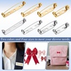 image:imageShappy 100 Pieces Brooch Pin Backs Bar Pins Backs for Crafts Safety Clasp with Plastic Box Gold and Silver 4 Sizes 20 25 32 and 38 mmGold  Silver