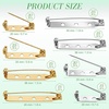 image:imageShappy 100 Pieces Brooch Pin Backs Bar Pins Backs for Crafts Safety Clasp with Plastic Box Gold and Silver 4 Sizes 20 25 32 and 38 mmGold  Silver