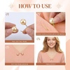 image:imageWILLBOND 6 Pcs Artificial Pearl Brooch Pins Sweater Shawl Safety Clips Dress Clips for WomenGold