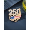 image:imagecoadipress 250th Anniversary USA Flag Brooch Pin for Women Men Patriotic Eagle American 17762026 Commemorative Badge Red White Blue Crystal Lapel Pin for 4th of July Parade CelebrationGold