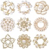 image:image4pcs Brooches and Pins for Women Flower Brooch Crystal Pearl Brooch for Women Fashion AccessoriesSunflower