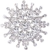 image:imageEVER FAITH Womens Austrian Crystal Elegant Flower Leaf Bridal Corsage Brooch PinWhite