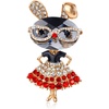 image:imageRhinestone Lady Rabbit Brooch Dainty Cute Christmas Jewelry Crystal Easter Bunny Lapel Pin Party Costume Accessories for Graduation Souvenir Gift Honors Day HalloweenRed