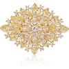 image:imageVintage Art Deco Crystal Rhinestone Brooch Pin for WomenRose Gold