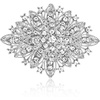 image:imageVintage Art Deco Crystal Rhinestone Brooch Pin for WomenSilver