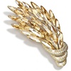 image:imageVintage Gold Brooches and Pins for Women Large Womens Rhinestone Brooch PinWheat Sheaf