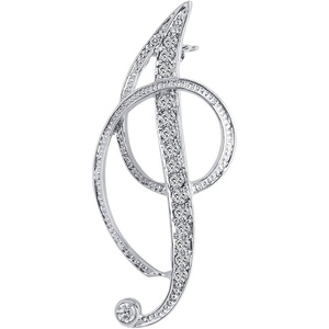 image:imageAZ 26 Letters Pins Brooches Silver Plated Metal Broaches PinsClear Crystal Initial Breastpin1pcsI