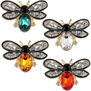 image:imageBee Brooch Pin 4 Pcs Rhinestone Honey Bee Brooches for Women Vintage Crystal Insect Themed Lapel Pins Stylish Accessories for Women MenParty Dating Daily White Yellow Red Green