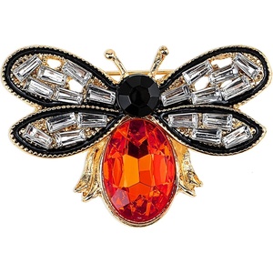 image:imageBee Brooch Pin Honey Bee Rhinestone Pins Vintage Crystal Insect Themed Lapel Pins Stylish Accessories for Women Men Party Dating DailyRed