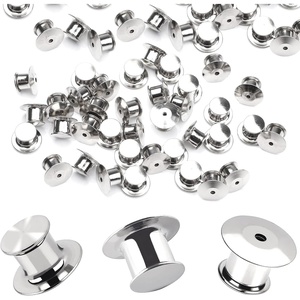 image:imageDECYOOL 30 Pieces Metal Pin Backs Locking Pin Keepers Locking Clasp  Nickel Plated Copperconvenient to carry and blend seamlessly behind any pinNo Tools Required Spring Loaded Lock100