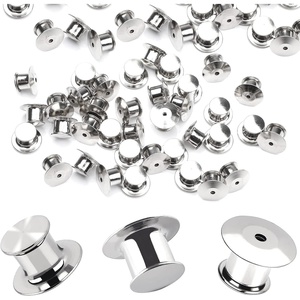 image:imageDECYOOL 30 Pieces Metal Pin Backs Locking Pin Keepers Locking Clasp  Nickel Plated Copperconvenient to carry and blend seamlessly behind any pinNo Tools Required Spring Loaded Lock30