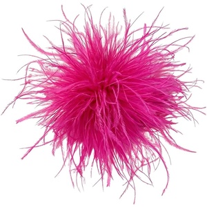 image:imageDainty Feather Flower Large Brooch Pin for Women Men Elegant Oversized Floral Lapel Pins Shawl Dress Suit Clothes Accessories Wedding Party Dance Banquet Fashion Jewelry 150mmHot Pink