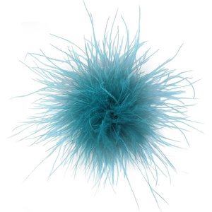 image:imageDainty Feather Flower Large Brooch Pin for Women Men Elegant Oversized Floral Lapel Pins Shawl Dress Suit Clothes Accessories Wedding Party Dance Banquet Fashion Jewelry 150mmPeacock Blue