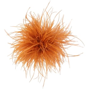 image:imageDainty Feather Flower Large Brooch Pin for Women Men Elegant Oversized Floral Lapel Pins Shawl Dress Suit Clothes Accessories Wedding Party Dance Banquet Fashion Jewelry 150mmCoral Orange