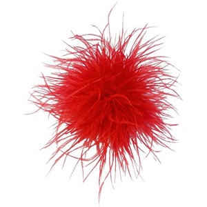 image:imageDainty Feather Flower Large Brooch Pin for Women Men Elegant Oversized Floral Lapel Pins Shawl Dress Suit Clothes Accessories Wedding Party Dance Banquet Fashion Jewelry 150mmRed