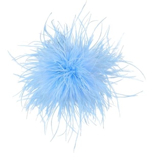 image:imageDainty Feather Flower Large Brooch Pin for Women Men Elegant Oversized Floral Lapel Pins Shawl Dress Suit Clothes Accessories Wedding Party Dance Banquet Fashion Jewelry 150mmLight Blue