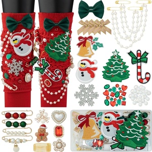image:imageDoDoBeads 60 Pcs Junk Socks Charms Kit Gold Brooches and Pins for Women Pearl and Rhinestone Sock Charms with Safety Pins DIY Accessories for Decorating and Personalizing SocksHoliday