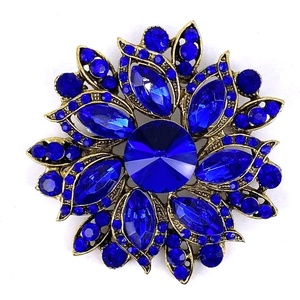 image:imageLAXPICOL Vintage Womens Austrian Crystal Elegant Flower Brooch Wedding Broach Pinbluesmaller