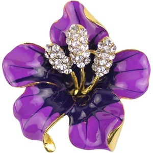 image:imageMerdia Brooch Pin for Women Flowers Brooch with Created Crystal  Elegant Brooches and Pins for women  Pearl Brooches for women with Flower Pins  Designer Brooch Collar Pins for women PurpleWhiteRed 298gPurple