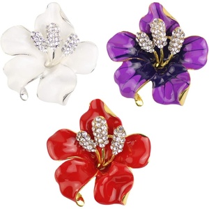 image:imageMerdia Brooch Pin for Women Flowers Brooch with Created Crystal  Elegant Brooches and Pins for women  Pearl Brooches for women with Flower Pins  Designer Brooch Collar Pins for women PurpleWhiteRed 298g3 Pcs Multi Color