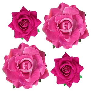 image:imageTopbuti Rose Hair Clip Flower Hairpin Brooch Floral Clips 4 Pcs Fabric Rose Flowers Hair Clips Mexican Hair Flowers Pin up Headpieces for Woman Girl Wedding Party Mothers DayHot Pink