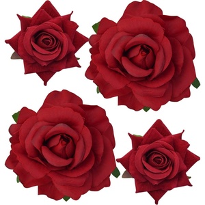 image:imageTopbuti Rose Hair Clip Flower Hairpin Brooch Floral Clips 4 Pcs Fabric Rose Flowers Hair Clips Mexican Hair Flowers Pin up Headpieces for Woman Girl Wedding Party Mothers DayRed