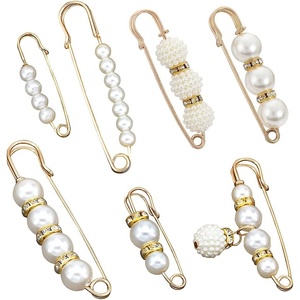 image:imageiminoo 7 Pcs Fashion Brooch Pins Sweater Shawl Pins for Women Girls Clothing Dresses Decoration AccessoriesWhite