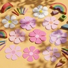 image:imageOutus 60 Pieces Retro Flower Shaped Cutouts 60s 70s 80s Mini Retro Car Flower Cutouts for Hippie Spring Party Craft Home Wall DecorationMulticolor433Pink