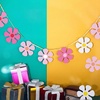 image:imageOutus 60 Pieces Retro Flower Shaped Cutouts 60s 70s 80s Mini Retro Car Flower Cutouts for Hippie Spring Party Craft Home Wall DecorationMulticolor433Pink
