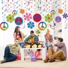 image:imageOutus 60s 70s Hippie Theme Birthday Party Decorations Foil Swirl Decorations 60s 70s Peace out Sign Groovy Daisy Retro Flower Power Cutouts Hanging Swirls Ceiling for Birthday 30 CountLovelySimple