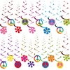 image:imageOutus 60s 70s Hippie Theme Birthday Party Decorations Foil Swirl Decorations 60s 70s Peace out Sign Groovy Daisy Retro Flower Power Cutouts Hanging Swirls Ceiling for Birthday 30 CountLovelySimple
