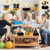 image:imageOutus 8 Pieces 30th Birthday Decorations Honeycomb Centerpieces for Women Men Table Toppers 30th Table Decorations for Thirty Years Birthday Party
