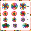 image:imageOutus 9 Pcs Rainbow Party Decorations Paper Fans Boho Classroom Bulletin Board Decor Ceiling Wall Hanging Paper Fans for Rainbow Birthday Baby Shower Party Supplies
