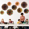 image:imageOutus Black History Month Decorations Paper Fans Juneteenth Hanging Paper Fans Kente Ceiling Wall Garland for African American Party Bulletin Board Classroom Decor9 PcsClassicClassic