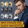 image:imageOutus Mens Watches Set Watch Gift for Men Stainless Steel Band Quartz Wristwatches Gifts for Men Wedding Fathers DayStylish