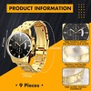 image:imageOutus Mens Watches Set Watch Gift for Men Stainless Steel Band Quartz Wristwatches Gifts for Men Wedding Fathers DayStylish