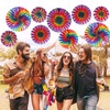 image:imageOutus Tie Dye Party Supplies Groovy Hippie Hanging Paper Fans Classroom Decoration 60s Party Ceiling Wall Decor Fans Peace and Love Sign for Carnival Hippie Groovy Theme Birthday Ceiling9 Pcs9