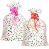 image:imageOutus 4 Pcs Extra Large Gift Bags Jumbo Oversized Plastic Gift Bag Birthday 36 x 48 with 4 Pcs Rolls Pull Flowers for Huge Big Presents Wrapping New Parents Baby Showers4