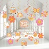 image:imageOutus 60s 70s Hippie Theme Birthday Party Decorations Foil Swirl Decorations 60s 70s Peace out Sign Groovy Daisy Retro Flower Power Cutouts Hanging Swirls Ceiling for Birthday 30 CountLovelyBright